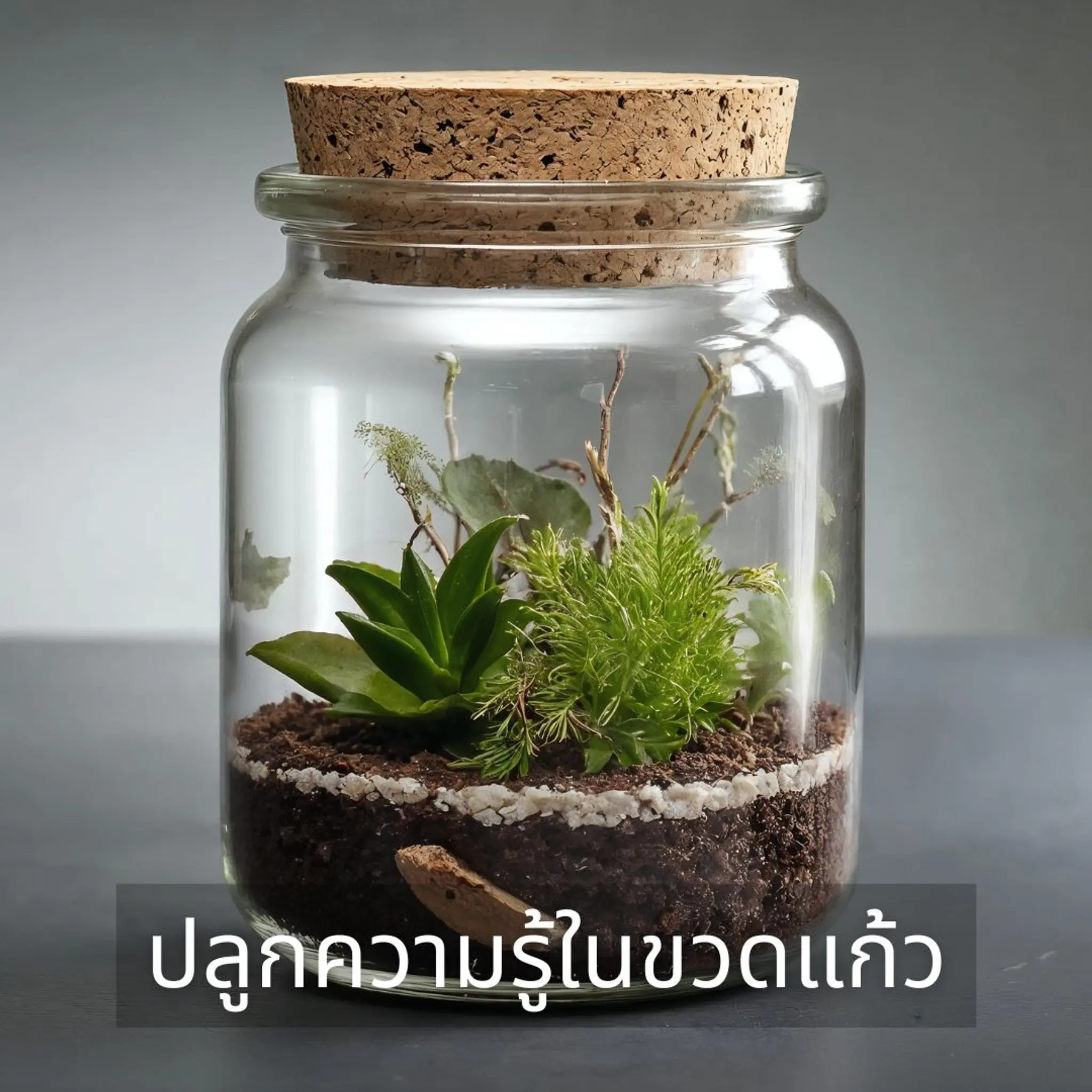 ปลูกความรู้ในขวดแก้ว